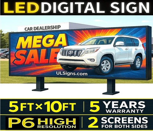 P6 60"x120" Double-Sided LED Billboard Outdoor HD FullColor Programmable Display