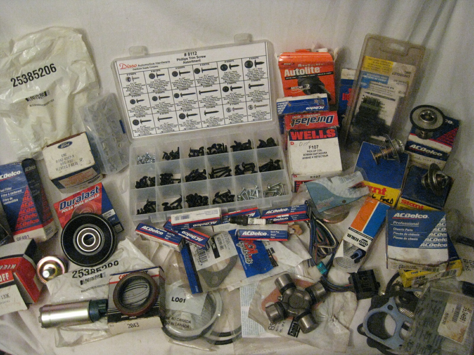 large mixed car auto parts lot nos & used mechanic special 8112 trim AC ...