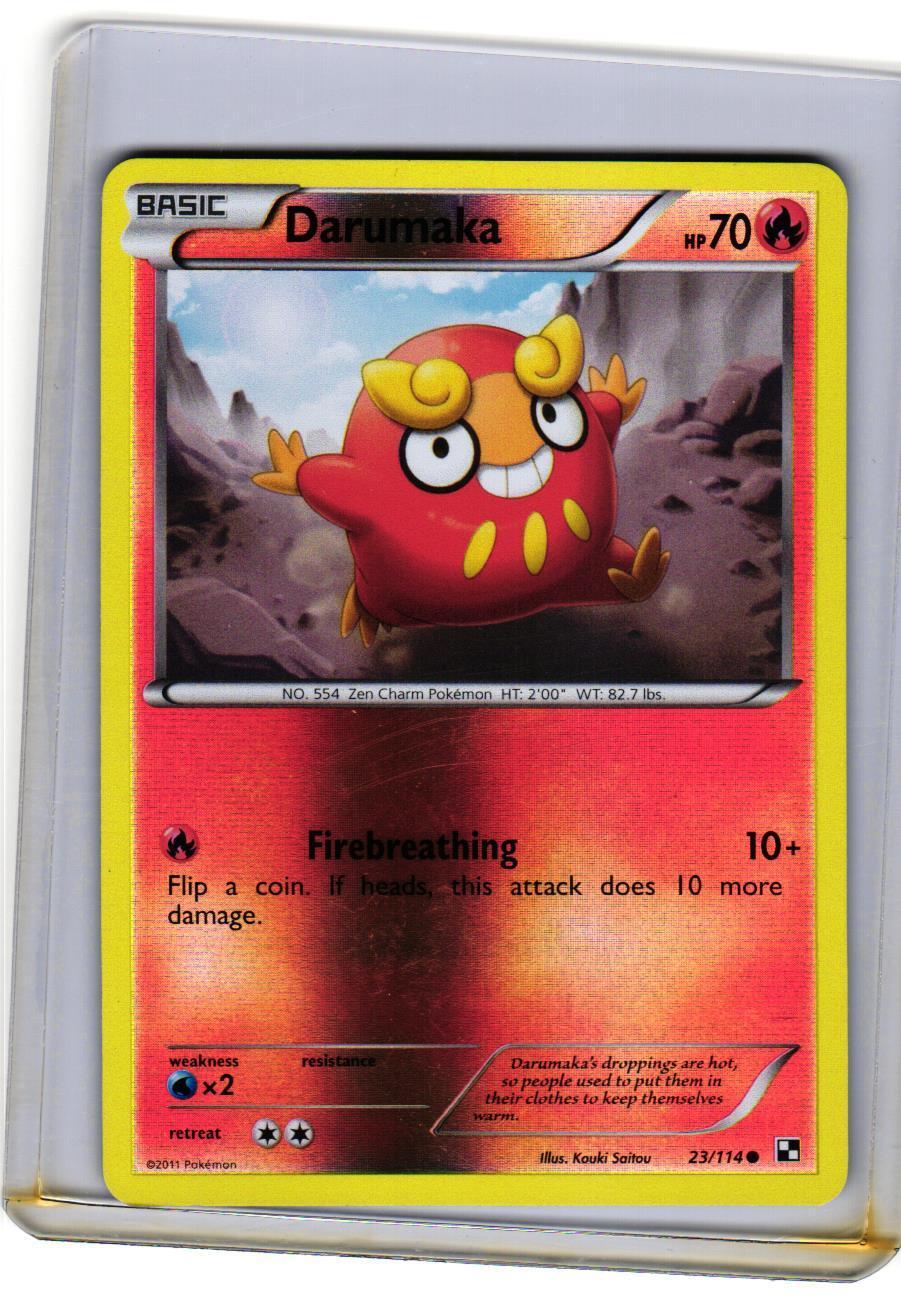 Pokemon Black and White Darumaka (23) #23/114 Common,Reverse Holo Lightly played