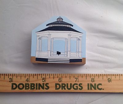 Lyons New York Lyons NY Park Gazebo Finger Lakes Wood Block The Cats Meow
