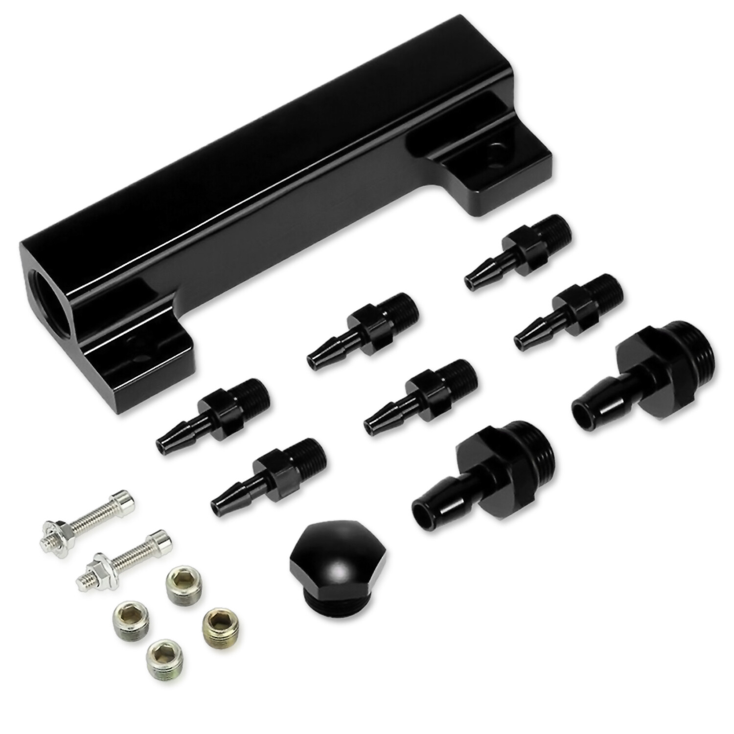 Aluminum Alloy Vacuum Manifold Kits 6 Port 1/8 NPT Turbo Boo