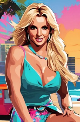 Britney Spears Fan Art Größe A3