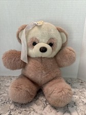 Vintage Dusky Pink White Panda Teddy Bear 10  Plush Stuffed Animal