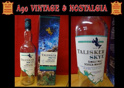 TALISKER SKYE; SINGLE MALT 45.8% ABV WHISKY EMPTY 70cl BOTTLE SEAL & DISPLAY BOX