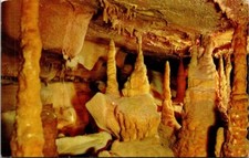 Onyx Colonnade Mammoth Cave National Park Kentucky Vintage Chrome Postcard A64