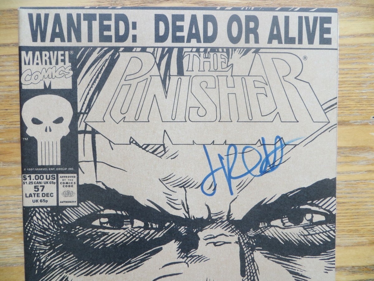 1991 MARVEL PUNISHER # 57 WANTED POSTER DOUBLE COVER SIGNED JIMMY