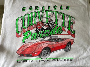 VTG Carlisle Corvette Parade tshirt 1992 Sz L