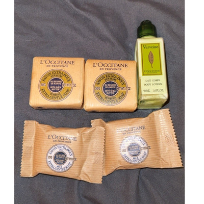 L OCCITANE Verbena Travel Set - Bar Soaps Samples, Body Lotion & Hand Cream