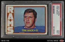1972 Topps #337 Tom Mack Rams HOF Michigan PSA 7 - NM