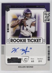 2021 Panini Contenders Ticket RPS Variation Kellen Mond #122 Rookie Auto RC