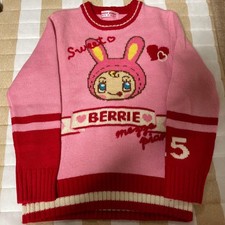 Mezzo Piano Bellerchan Pink Sweater Kids M 150cm Vintage Used Knit From Japan