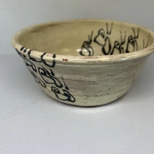 Vintage Japanese Chawan Matcha Tea Bowl Art Pottery Handmade Stamped 3x6.5”