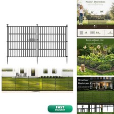 Jinligogo No Dig Garden Fence Outdoor For Yard, 24in h X 20ft L 10P