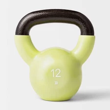 All In Motion Fitness Training Weights Exercise 12lbs Kettlebell 12lb Lime