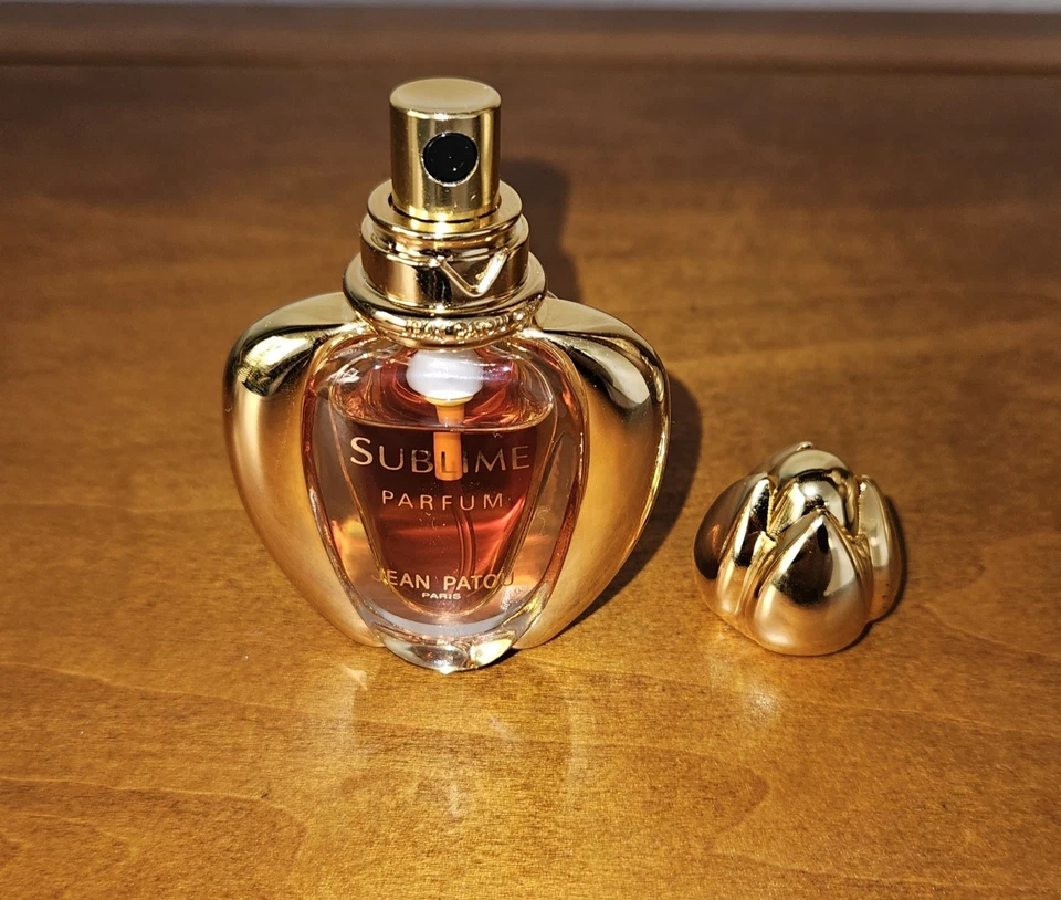 Sublime 香水 JEAN PATOU PARIS 1991 复古 0.25 毫升金色细节罕见难以找到 — 第 3/4 张图片