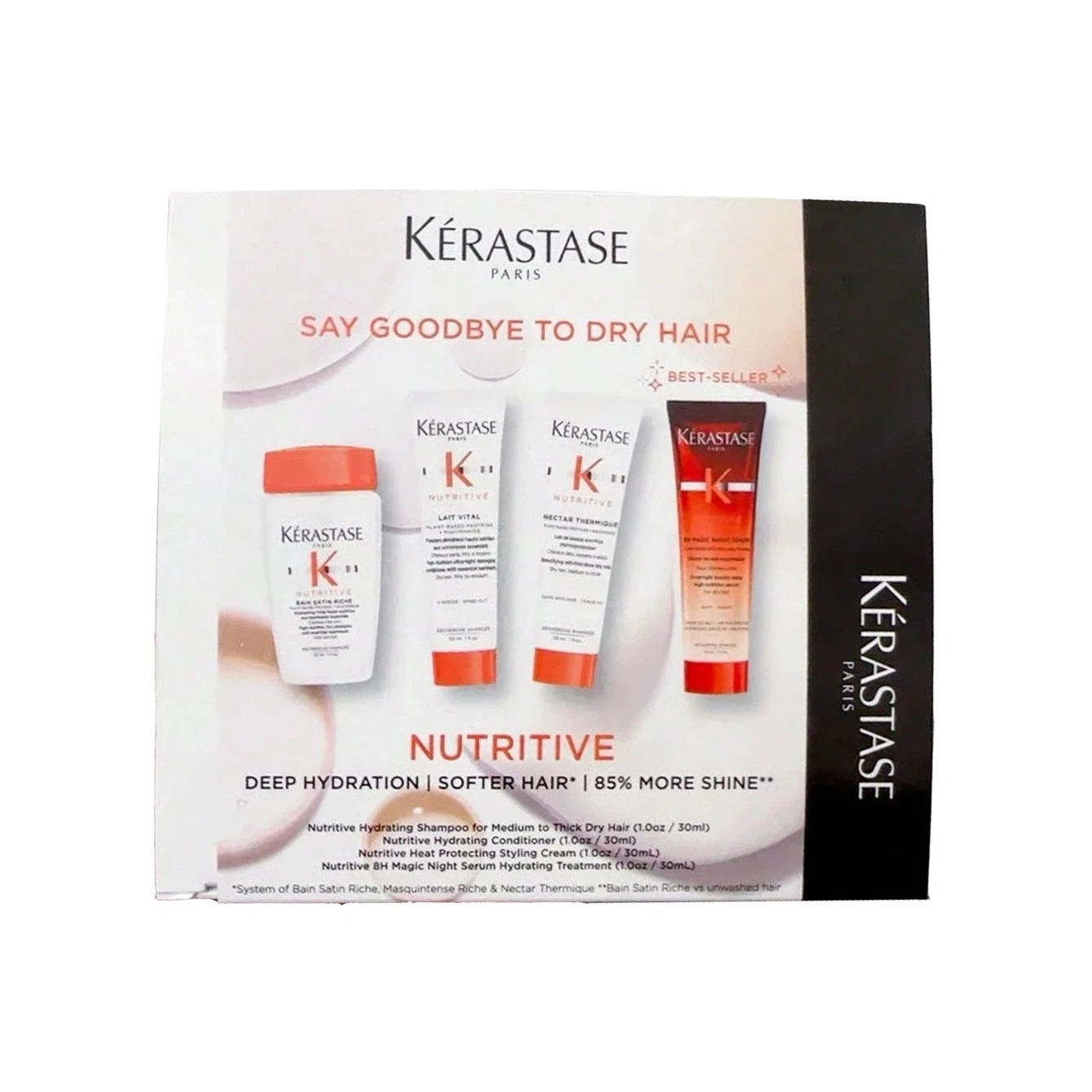 Kerastase Nutritive Shampoo Conditioner 8H Magic & Styling 1 oz / 30 ml Each SET