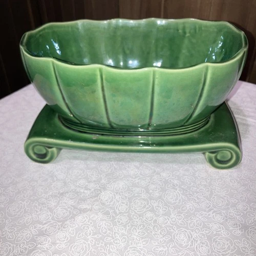 mccoy pottery planters vintage green