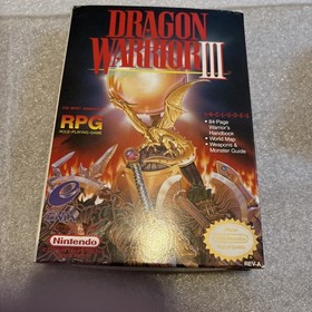 Dragon Warrior III 3 Nintendo NES Box Manual Map Complete CIB Clean & Exc Cond