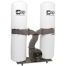 SIP Double Bag Dust Extractor Collector Woodworking Workshop 230V 2200W 3HP 306L