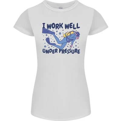 T-Shirt Femme Petite Coupe Plongée Sous Pression - Photo 1/4