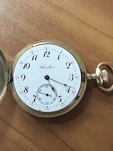 Antique 1908 Hamilton 17j Mechanical Hunters Pocket Watch Keystone Not Running