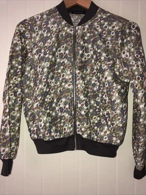 Chaqueta bomber AMERICAN APPAREL talla pequeña dobladillo y puños acanalados - Imagen 1 de 4