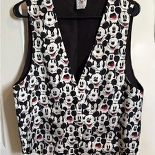 Disney Black and White Mickey Mouse Vintage Vest