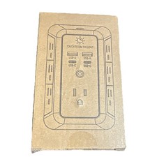 7-Outlet Wall Tap Surge Protector 540J, 2 USB-A 2 USB-C Night Light, White