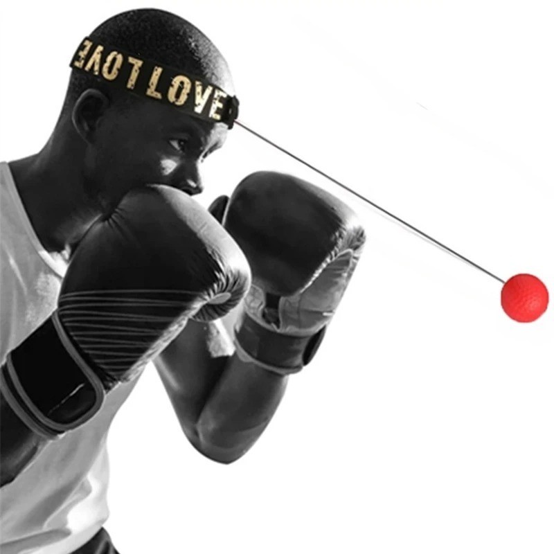 Pelota de Boxeo con Cinta Cabeza Entrenamiento Reflejos Muay Thai