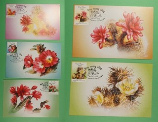 DR WHO 2002 VIETNAM 5 FDC FLOWER MAXIMUM CARD R62833
