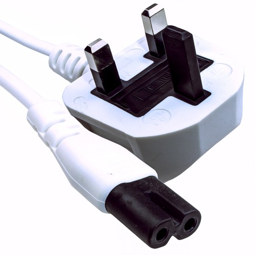 Figure 8 Power Cable UK Plug to C7 Lead for LED TV Samsung/LG Black/White Laptop - Afbeelding 12 van 14