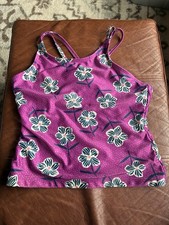 Tea Collection Girls Size 12 Cross Back Tankini Swim Top Kenya Collection