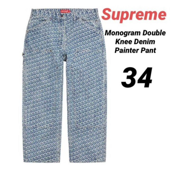 Supreme Monogram Double Knee Painter Pants 34 Denim Work Supreme Monogram Double Knee Painter Pants 34 Denim Work
