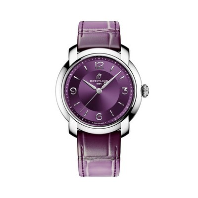BREITLING PREMIER A10310121Q1 P1AUTOMATIC 36 CHRONOMETER PURPLE DIAL PURPLE AL