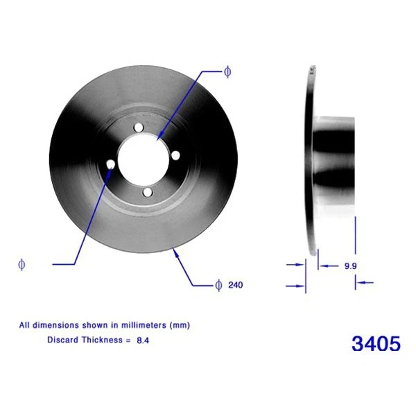 For BMW 2002 1975-1976 Bendix Global Premium Plain Solid Front Brake Rotor Foto 3 de 3