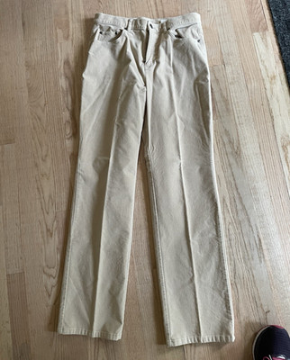Talbots Women's Beige Straight Leg Pants Stretch Flat Front Button Zip