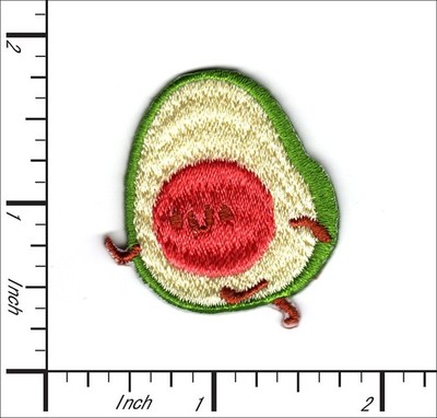26 Pcs Embroidered Iron on patches  Happy Avocado Face 36x42mm AP028aR