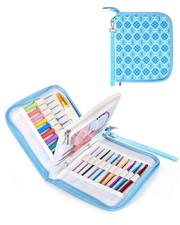 Telawsfun Crochet Hook Case Organizer, Portable Travel Storage Bag with Remov...