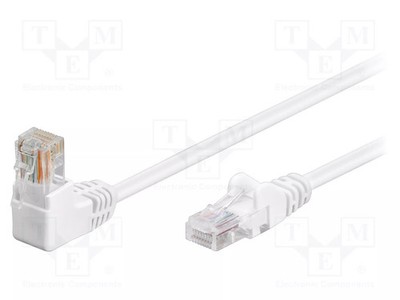 Patch cord RJ45-Stecker,RJ45-Stecker, abgewinkelt, unten