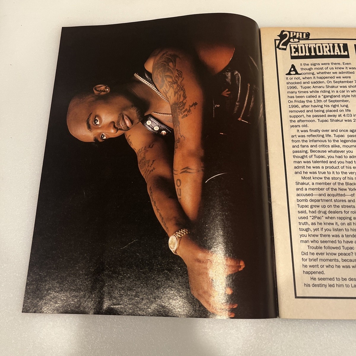 Vintage 90s A Photo Tribute Hip Hop Rapzine Tupac Shakur 2pac 1998