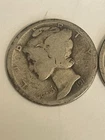 Lot Of (9) Mercury Dimes 90% Silver 1917, 1920, 1935, 1937, 1943x2, 1944x2, 1945