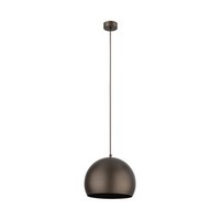 HäNgelampe Pendelleuchte Metall E27 Ø 27Cm H: Max. 160Cm Verstellbar Braun Kugel