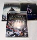 PS3 Game Lot Injustice Ultimate Edition Resident Evil 6 Shadow of Mordor