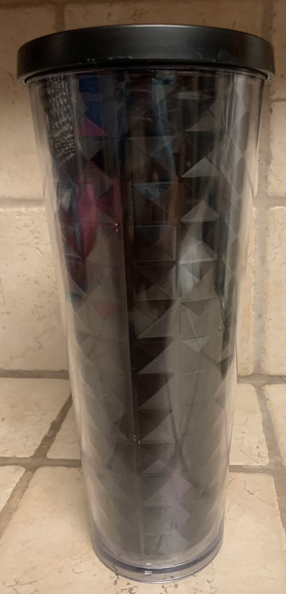 Starbucks Black Large Diamond Studded Acrylic Cold Cup 2016 24 oz Venti No  Straw | eBay
