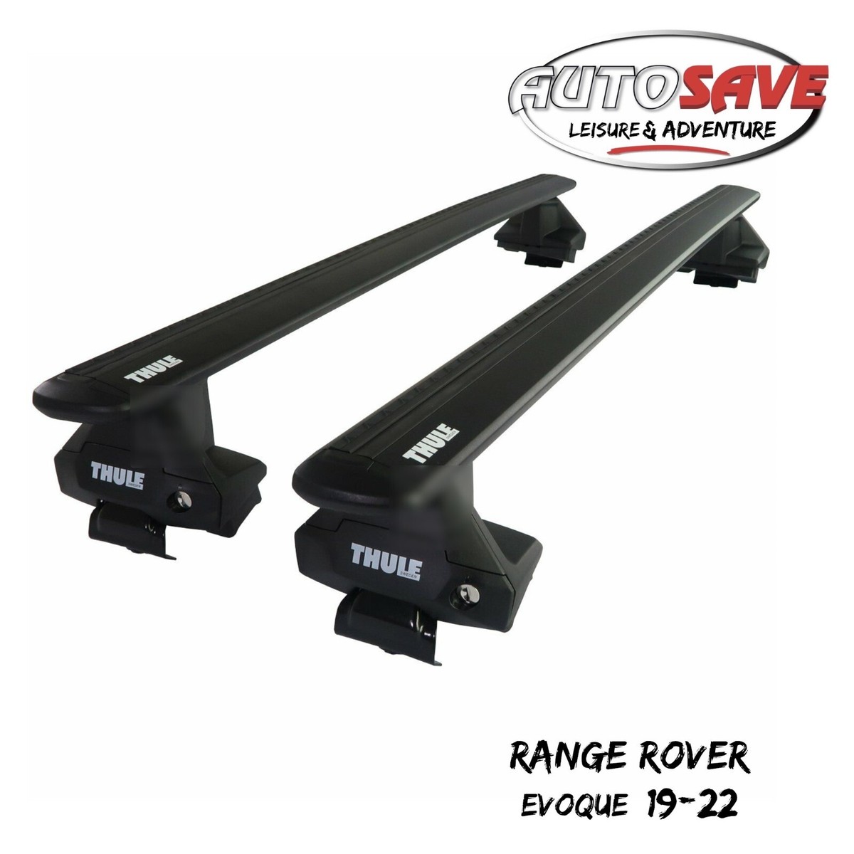Thule Aluminium WingBar Evo Black Roof Bars Set to fit Range Rover 