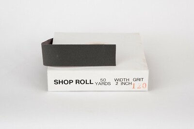 2'' x 50 Yd Aluminum Oxide Emery Cloth Sandpaper Shop Rolls - 120 Grit