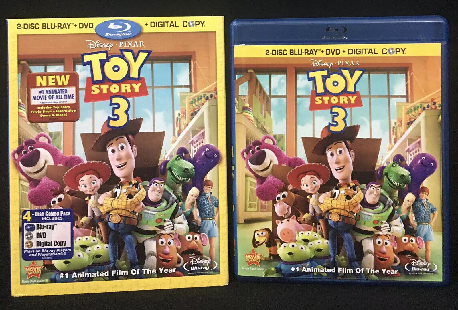 Toy Story 3 Blu-ray DVD Bonus Features 3-Disc Set w Slipcover 2010