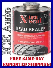 6 PACK X-TRA SEAL Tire Bead Sealer 32 oz Black w/Brush Top Can 1 Quart PRO