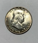 1955 Franklin Half Dollar BU++ Touch of Color