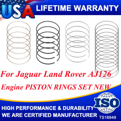 For Jaguar Land Rover AJ126 3.0L V6 Supercharged Engine PISTON RINGS SET NEW